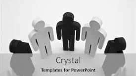  Presentation with racism - Presentation with wooden-figures-of-person-black background and a light gray colored foreground