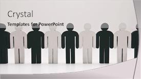  Presentation with racism - Presentation theme having wooden-figures-of-person-black background and a light gray colored foreground