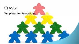 Presentation with difference - PPT layouts featuring wooden figures symbolizing difference background and a  colored foreground