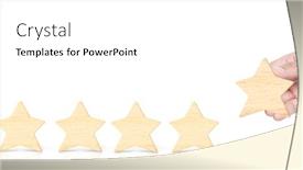  Presentation with business experience - Colorful presentation theme enhanced with wooden-five-star-in-hand backdrop and a white colored foreground