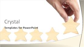  Presentation with business experience - Slides having wooden-five-star-in-hand background and a cream colored foreground