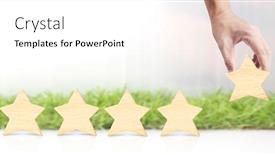  Presentation with business experience - Presentation consisting of wooden-five-star-in-hand background and a white colored foreground