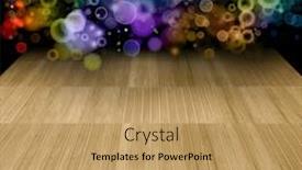  Presentation with bright - Slides enhanced with wooden-floor-and-bright-light background and a  colored foreground