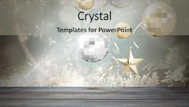  Presentation with wooden floor and gold frame - Audience pleasing presentation theme consisting of wooden floor with christmas theme backdrop and a light gray colored foreground