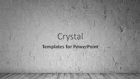  Presentation with brick - Beautiful presentation design featuring wooden-floorboards-and-brick-wall backdrop and a light gray colored foreground