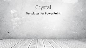  Presentation with concrete - Amazing PPT layouts having wooden-floorboards-and-concrete-wall backdrop and a white colored foreground