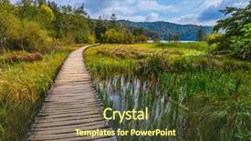  Presentation with flooring - Amazing presentation theme having wooden flooring for tourists lush backdrop and a tawny brown colored foreground