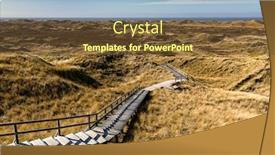  Presentation with wooden - Amazing presentation design having wooden-footpath-through-the-dunes backdrop and a tawny brown colored foreground
