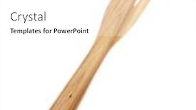  Presentation with wooden - Cool new presentation theme with wooden-fork-isolated-on-white backdrop and a white colored foreground