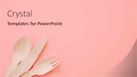  Presentation with food waste - Theme having wooden-fork-spoon-knife background and a light gray colored foreground