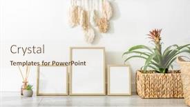  Presentation with minimal - Presentation theme with wooden-frame-collection-for-photos background and a lemonade colored foreground