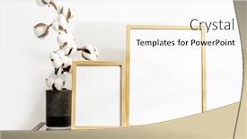  Presentation with linen - Slides featuring wooden-frame-for-photos-twine background and a white colored foreground