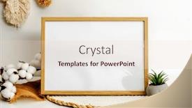  Presentation with minimal - PPT theme with wooden-frame-for-photos background and a lemonade colored foreground