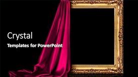  Presentation with antique picture frame - Beautiful PPT theme featuring wooden-frame-for-the-picture backdrop and a black colored foreground