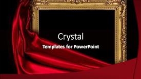  Presentation with antique picture frame - Cool new PPT theme with wooden-frame-for-the-picture backdrop and a black colored foreground
