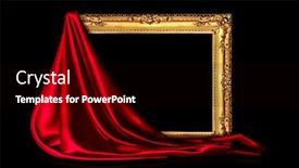  Presentation with picture frame - Slide set featuring wooden-frame-for-the-picture background and a black colored foreground