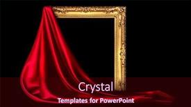  Presentation with antique picture frame - PPT theme enhanced with wooden-frame-for-the-picture background and a wine colored foreground