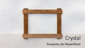  Presentation with natural spa resort - Audience pleasing slide deck consisting of wooden frame on natural snow backdrop and a coral colored foreground