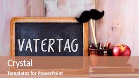  Presentation with black fathers - Presentation theme consisting of wooden-framed chalkboard background and a coral colored foreground