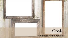  Presentation with texture - Presentation consisting of wooden frames on wooden texture background and a coral colored foreground