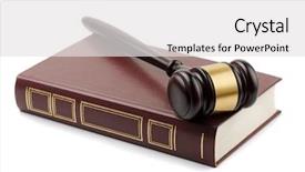  Presentation with blank note book and wooden - Slide deck having wooden gavel and book isolated background and a white colored foreground