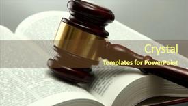  Presentation with gavel - Slides having wooden gavel and book background and a tawny brown colored foreground