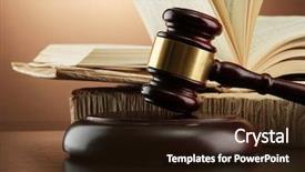  Presentation with gavel - Colorful presentation design enhanced with wooden-gavel-and-books backdrop and a wine colored foreground