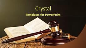  Presentation with law books - Theme featuring wooden-gavel-and-books background and a wine colored foreground