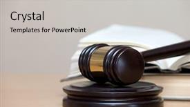  Presentation with law books - PPT layouts with wooden gavel and books background and a  colored foreground
