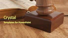  Presentation with court gavel - PPT theme having wooden gavel and old book background and a  colored foreground