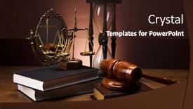  Presentation with justice - Beautiful slides featuring law order - wooden gavel barrister justice concept backdrop and a wine colored foreground