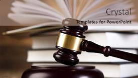  Presentation with legal - Beautiful presentation design featuring wooden-gavel-barrister-justice-concept backdrop and a coral colored foreground