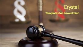  Presentation with gavel - Colorful theme enhanced with gavel barrister justice concept paragraph backdrop and a tawny brown colored foreground