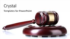  Presentation with flowers on white wooden - Cool new slides with wooden gavel isolated on white backdrop and a white colored foreground