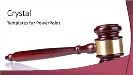  Presentation with flowers on white wooden - Slide set with wooden gavel isolated on white background and a white colored foreground