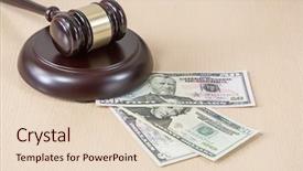  Presentation with wooden board empty table top - Beautiful PPT layouts featuring wooden gavel on wooden table backdrop and a lemonade colored foreground