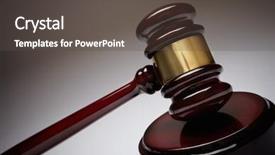  Presentation with gavel - Beautiful presentation theme featuring wooden gavel selective focus backdrop and a dark gray colored foreground