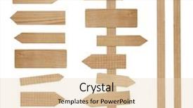  Presentation with parts - Presentation theme with wooden guidepost with separate parts background and a lemonade colored foreground