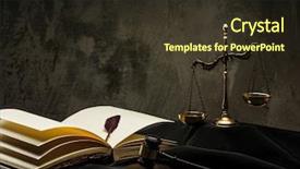  Presentation with judge - PPT layouts with wooden hammer on judge background and a tawny brown colored foreground