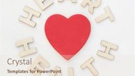  Presentation with heart health - Slide deck enhanced with wooden-heart-health-words-around background and a lemonade colored foreground