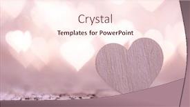  Presentation with heart love - Presentation theme having wooden-heart-on-beautiful-pink background and a cream colored foreground