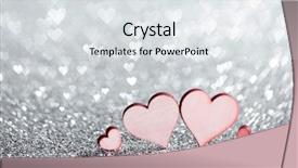  Presentation with valentines day - Audience pleasing PPT layouts consisting of wooden hearts on silver glow backdrop and a sky blue colored foreground