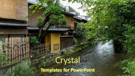  Presentation with kyoto - Beautiful presentation featuring wooden house in kyoto backdrop and a tawny brown colored foreground