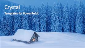  Presentation with house forest - Slide deck featuring modern industrial power plant background and a light gray colored foreground