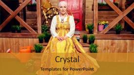  Presentation with rural housing - Amazing slides having wooden house portrait rural style backdrop and a gold colored foreground