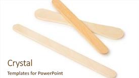  Presentation with cookie - Slides consisting of wooden ice cream sticks background and a cream colored foreground