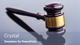  Presentation with judge - Slides featuring wooden-judge-gavel and a seafoam green colored foreground