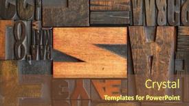  Presentation with wooden - Amazing PPT layouts having wooden-lettern-arranged-by-photographer backdrop and a tawny brown colored foreground