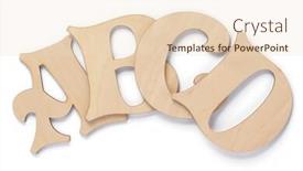  Presentation with white letters - Amazing slide set having wooden-letters-isolated-at-white backdrop and a lemonade colored foreground