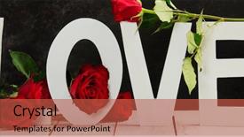  Presentation with rustic love - Slide deck featuring wooden letters on rustic background background and a  colored foreground